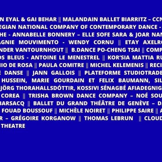 Compagnies Programmees - Festival de Danse 2023